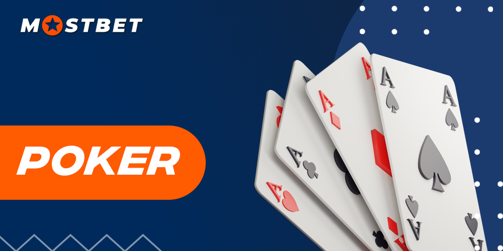 What kinds of online poker are available to Indian users on Mostbet